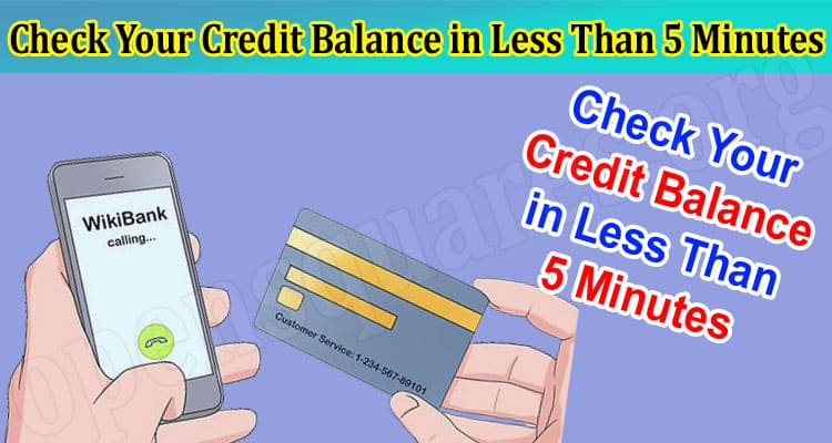 Check Your Credit Balance in Less Than 5 Minutes