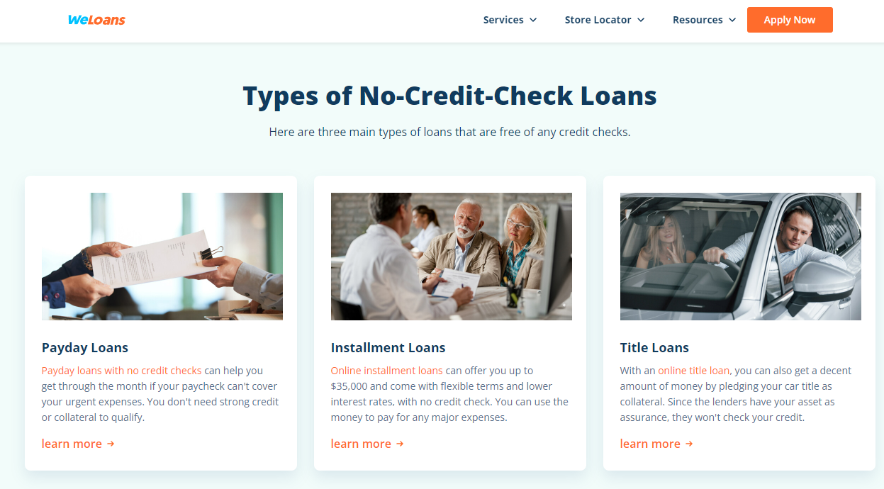 Types of Loans That Do Not Require a Credit Check